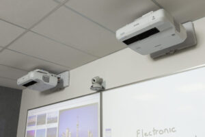 ADHB Logitech Meetup Projector screen