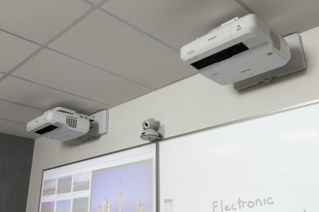 ADHB Logitech Meetup Projector screen